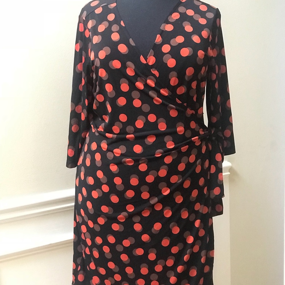 POLKA DOT WRAP DRESS - Picture 2 of 6
